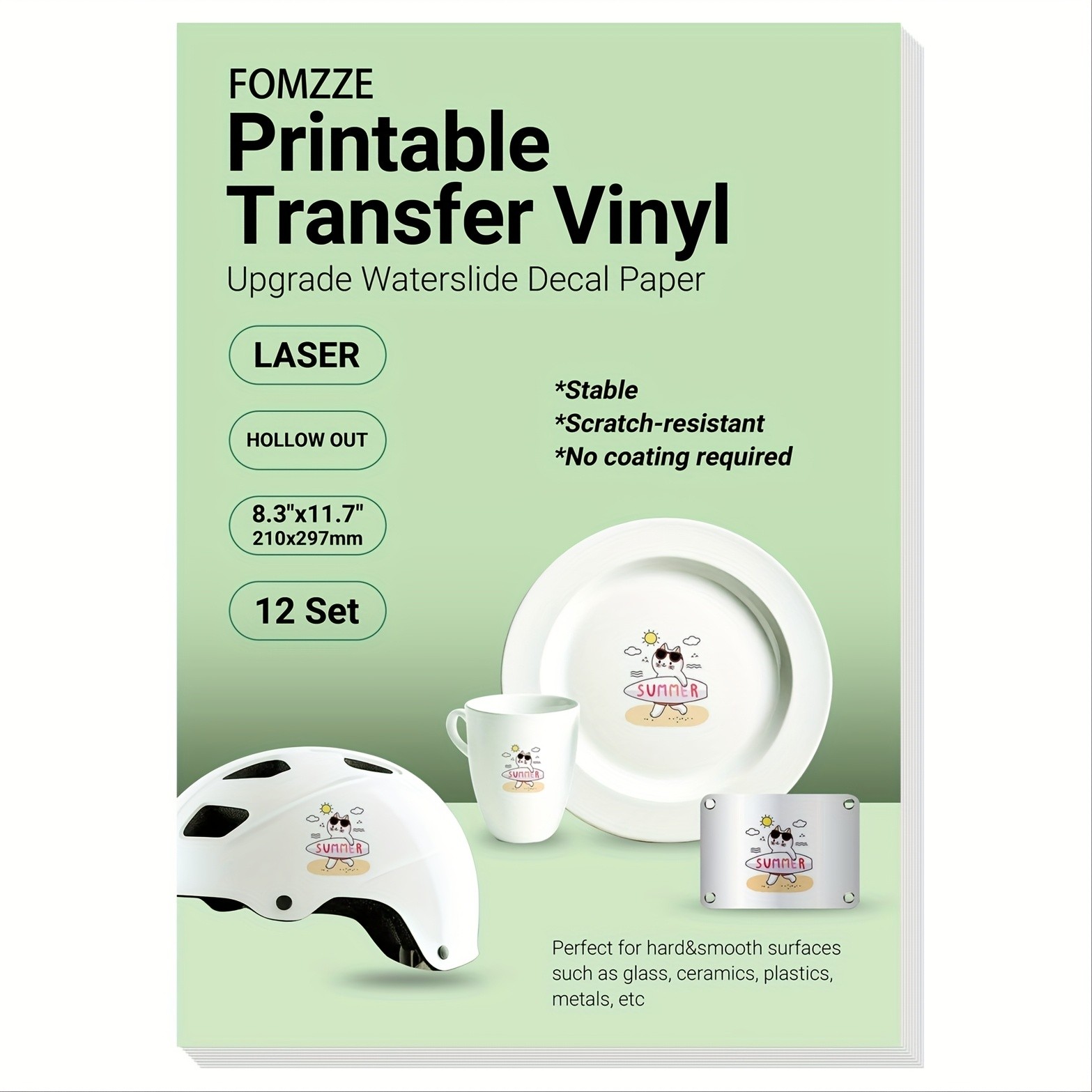 12 Sets of Printable Transfer Vinyl