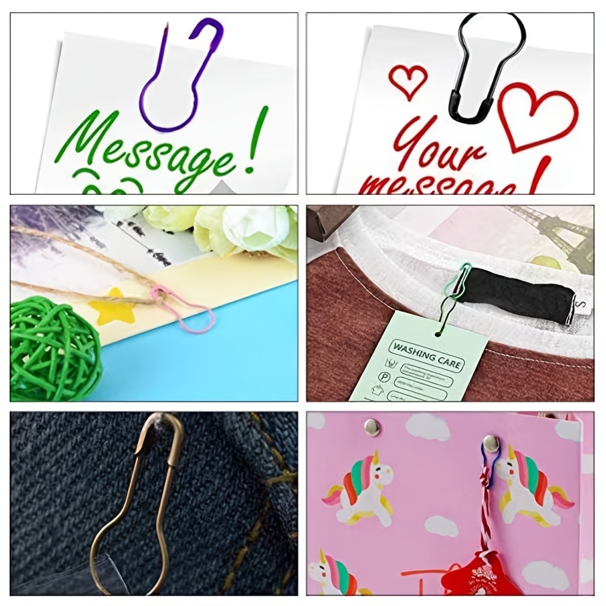 300pcs Colorful Gourd Shaped Safety Pins