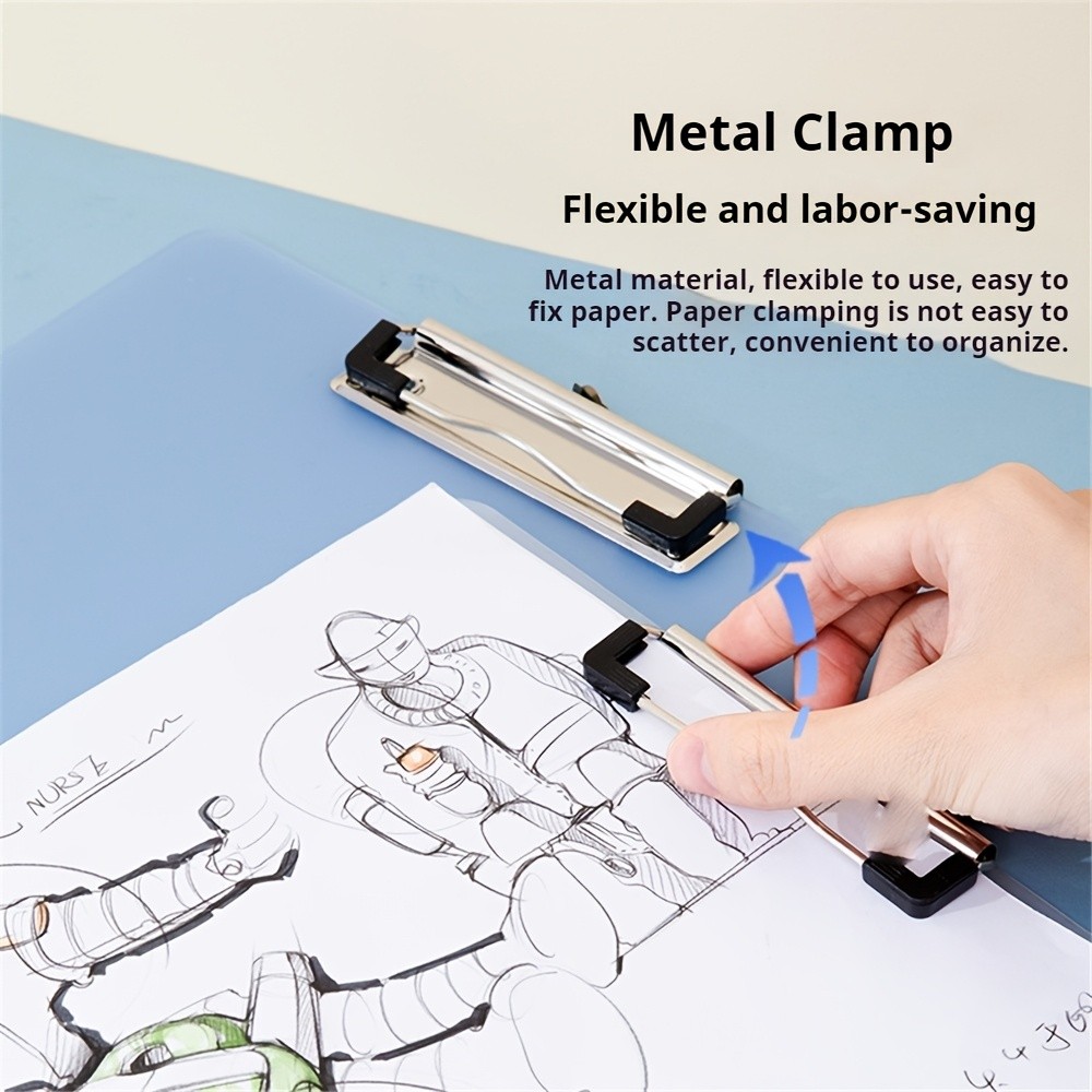 A4 Transparent Plastic Sketch Board with Slim Clip