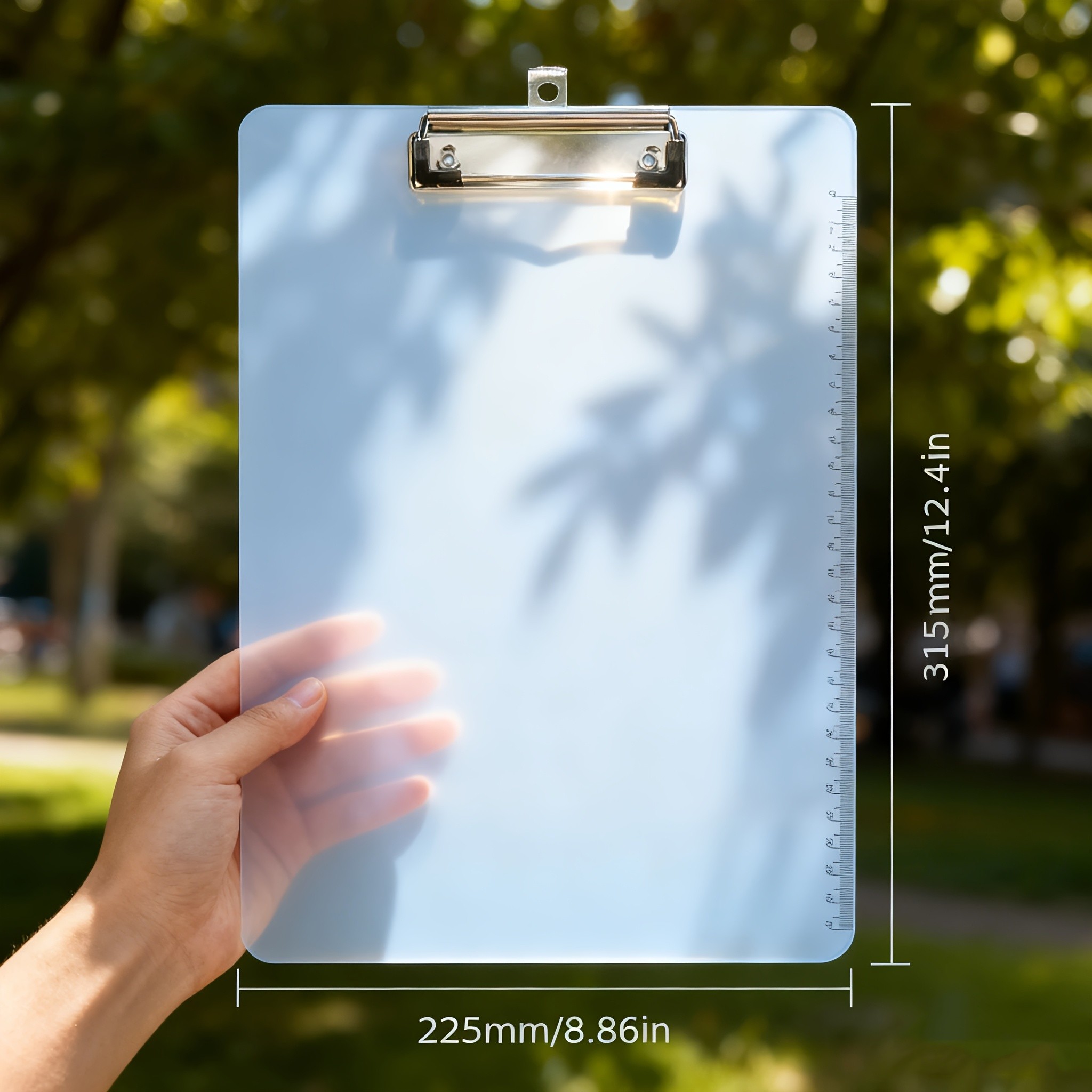 A4 Transparent Plastic Sketch Board with Slim Clip