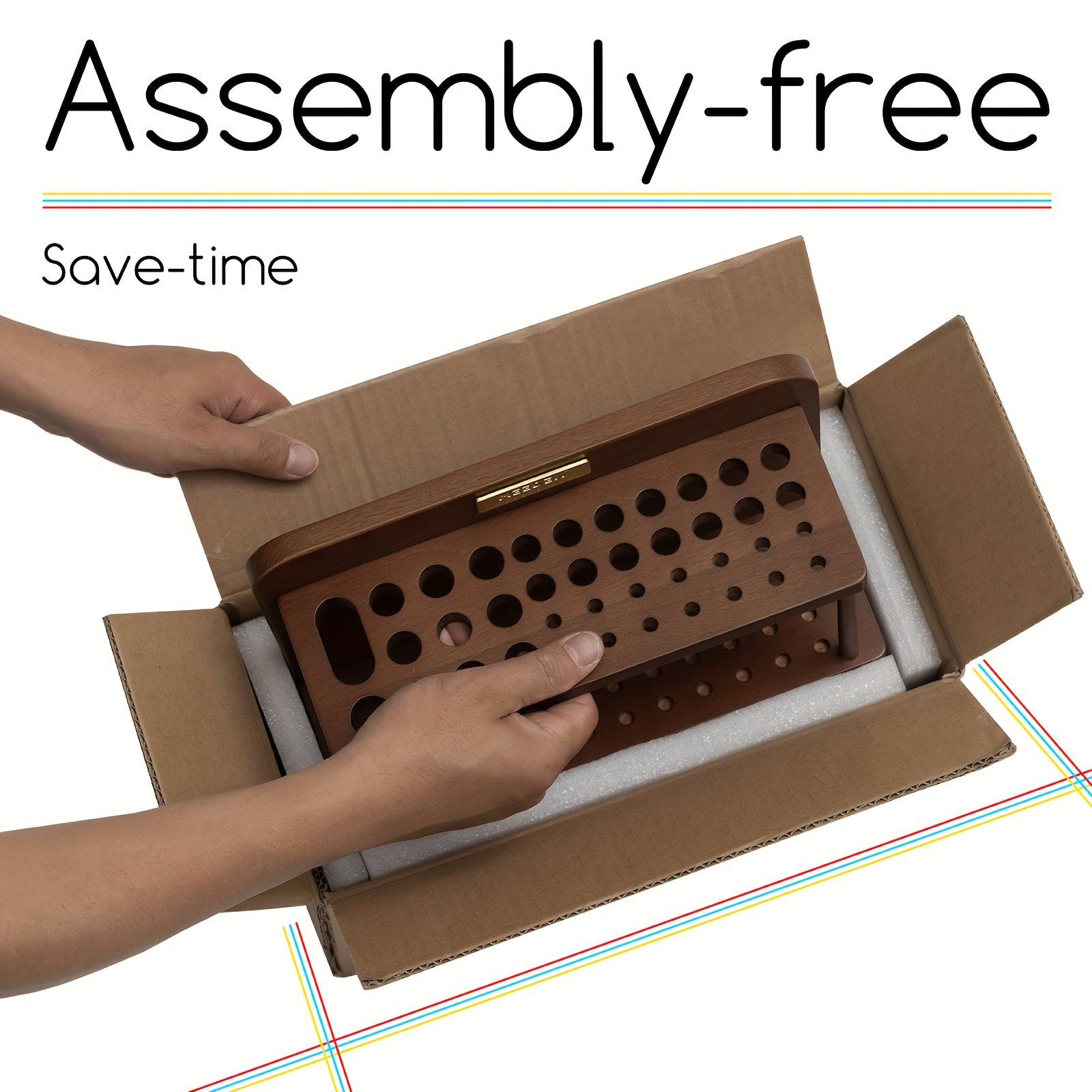 MEEDEN PRO Series BJ-02-QHT Beech Wood Pen Holder