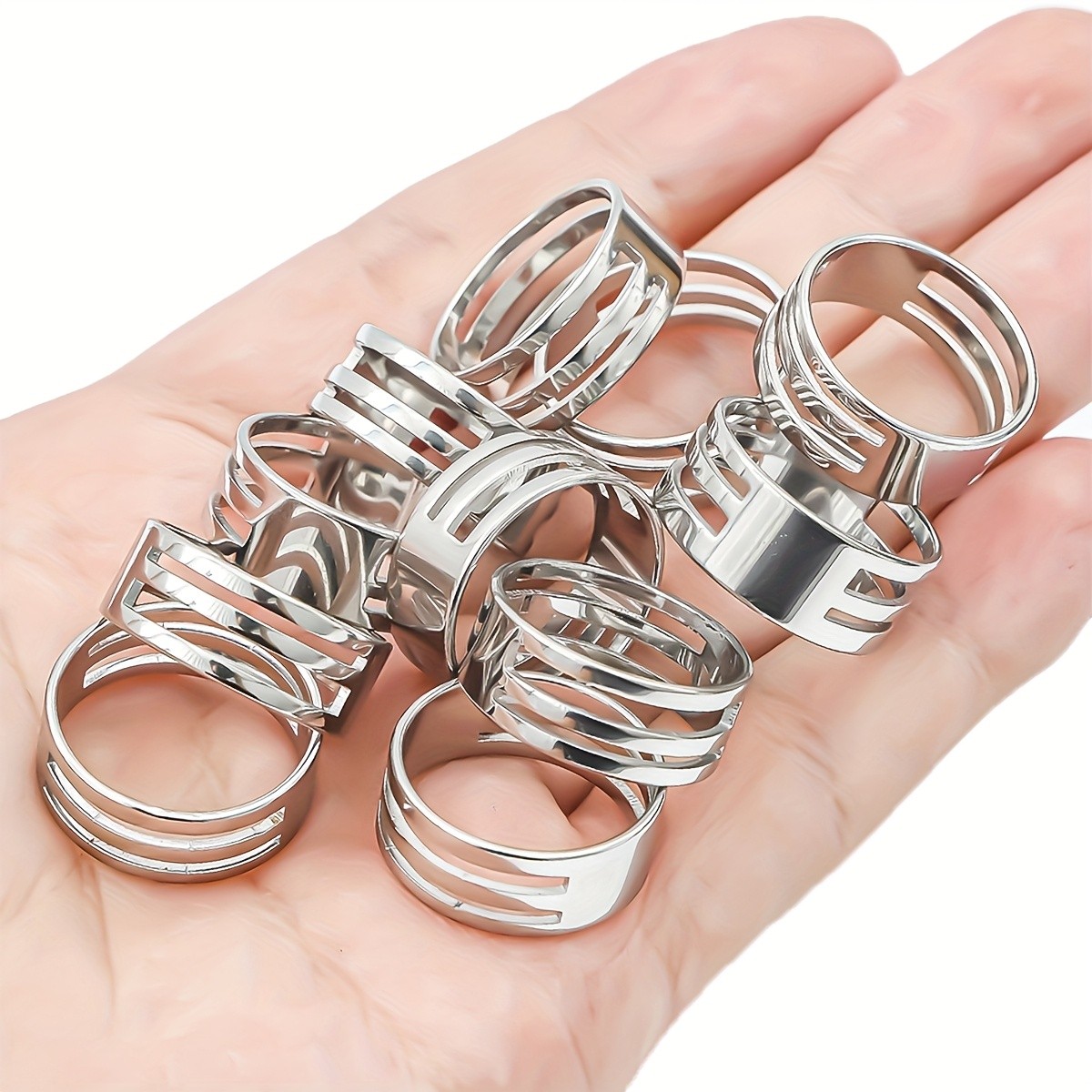 5pcs 201 Stainless Steel Ring Opener