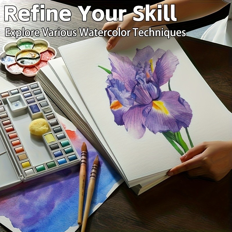 50/62pcs Thick Watercolor Paper