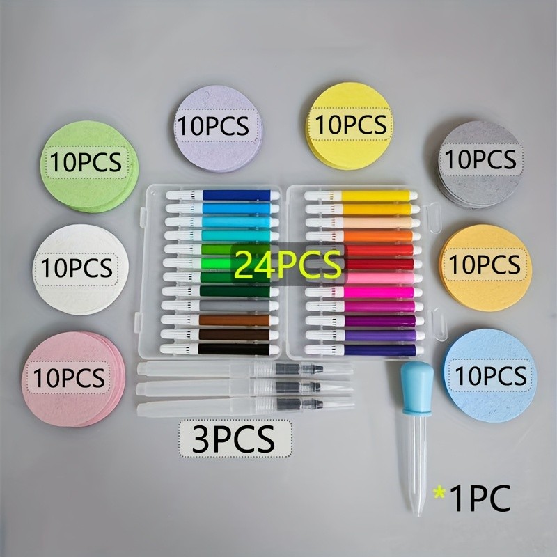 108pcs Set, 3D DIY Foam Texture Painting Paper