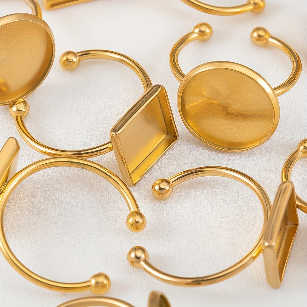 10pcs MINGXUAN Adjustable Blank Ring Base Set