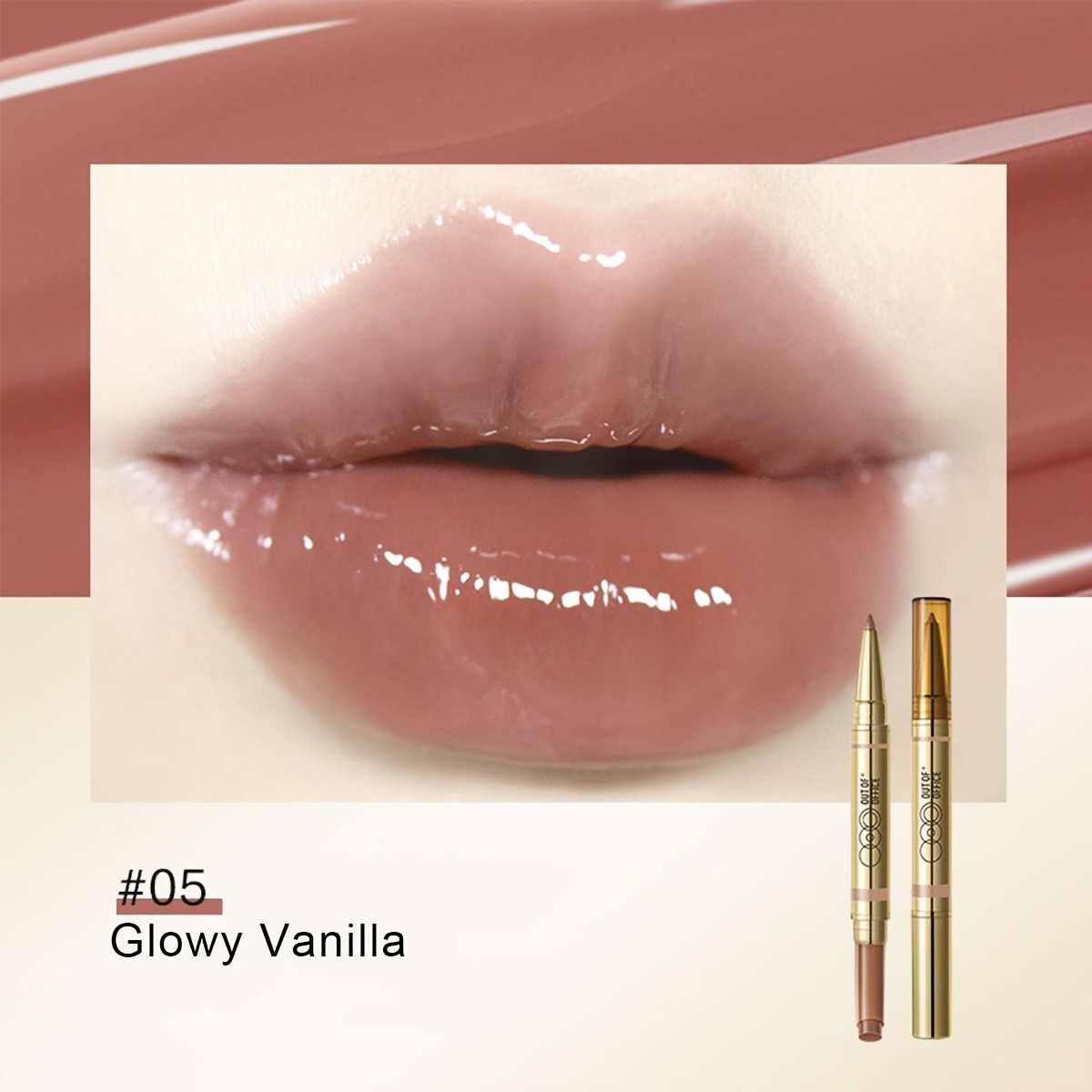 OUT OF OFFICE 2-in-1 Glossy Lip Balm & Lipliner Duo
