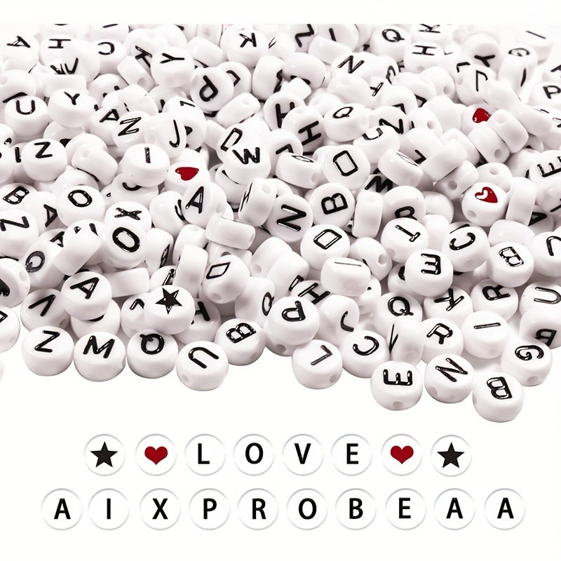 EDIFON 1400pcs Acrylic Alphabet Beads Set