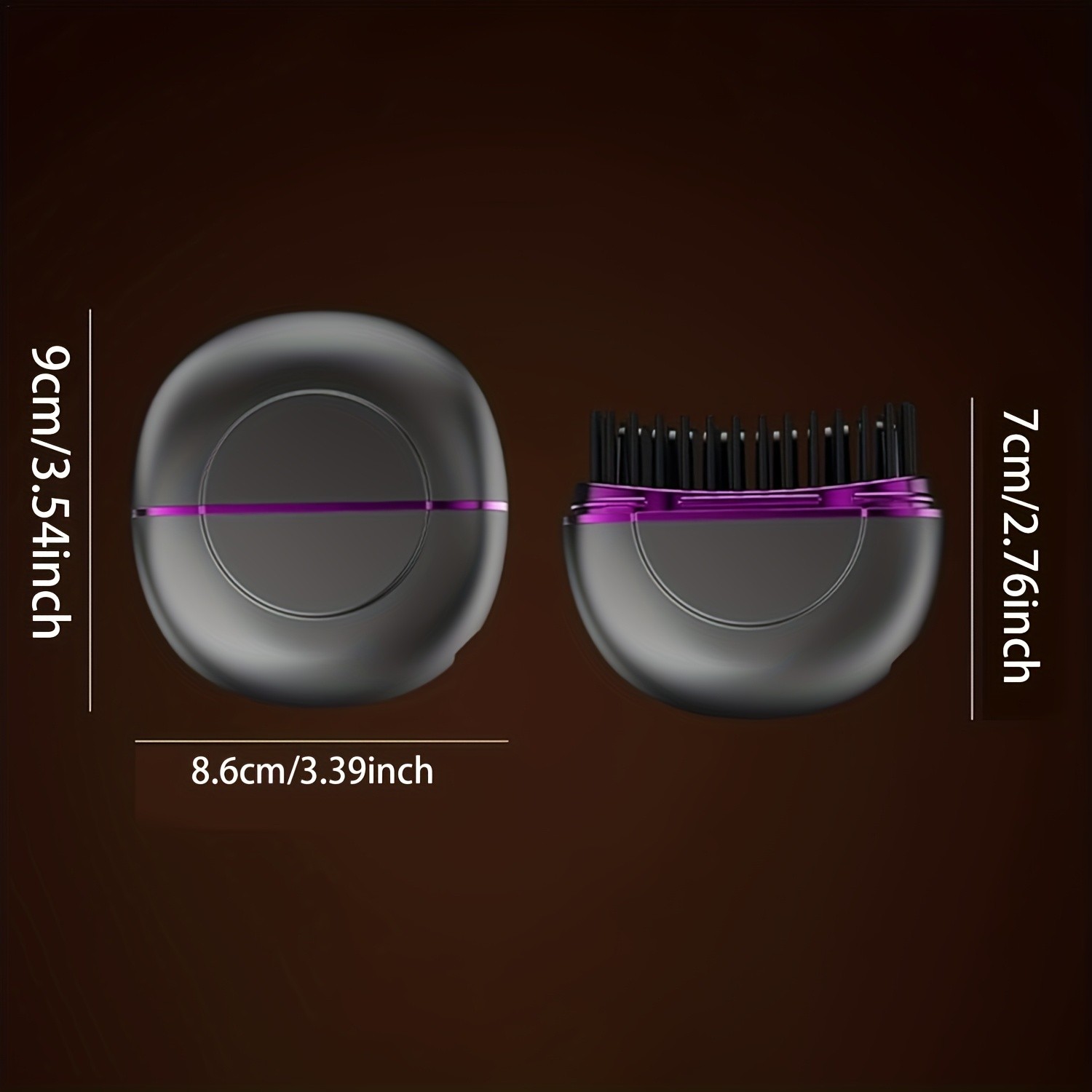 HOTU Portable Ionic Hair and Beard Straightener Brush