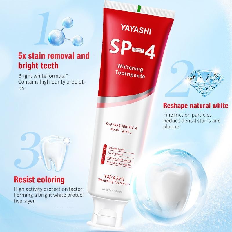 Yayashi Probiotic Toothpaste For Whitening Teeth, Removing Stains, Eliminating Bad Breath, And Refreshing The Skin