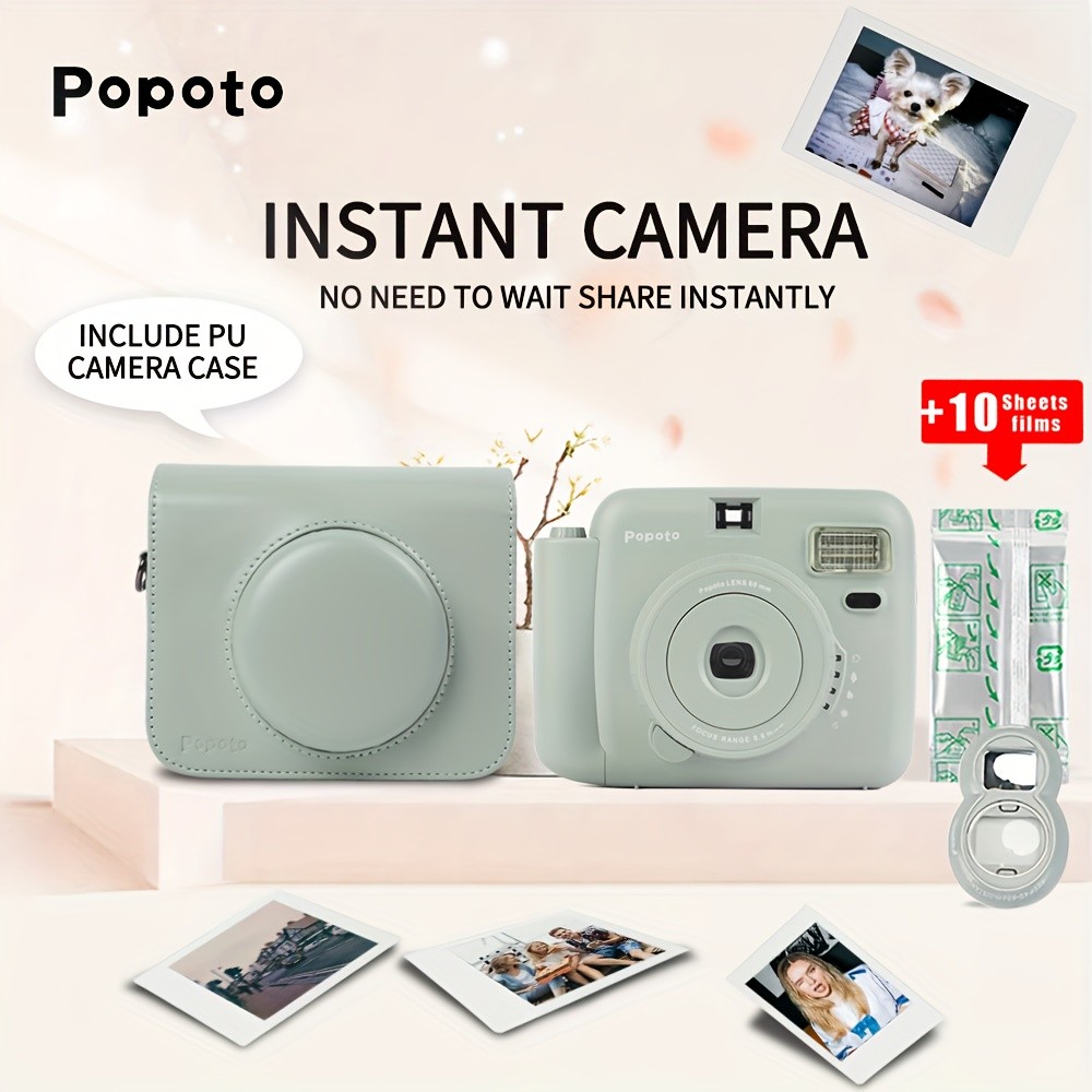 Popoto Molandi Blue Instant Camera for FUJI Mini Films