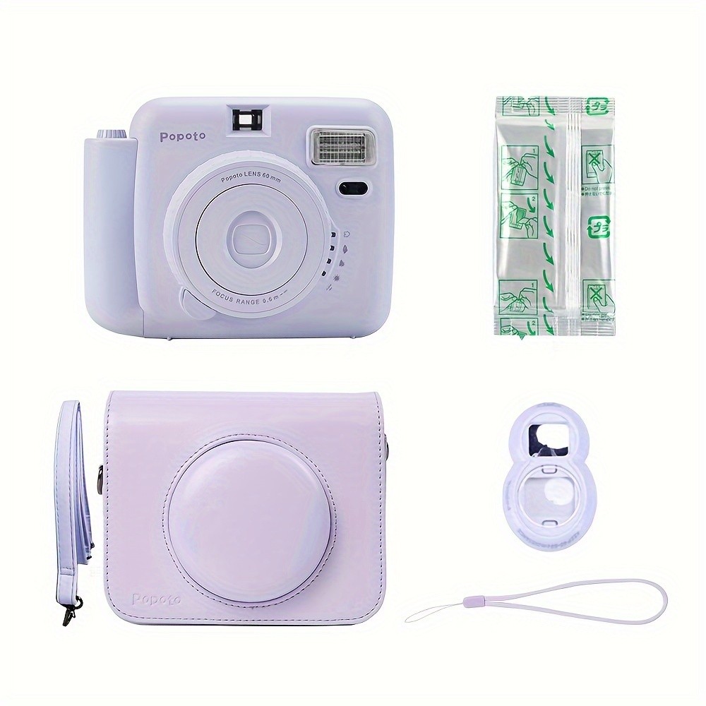 Popoto Purple Instant Camera for Mini 11/12 Films