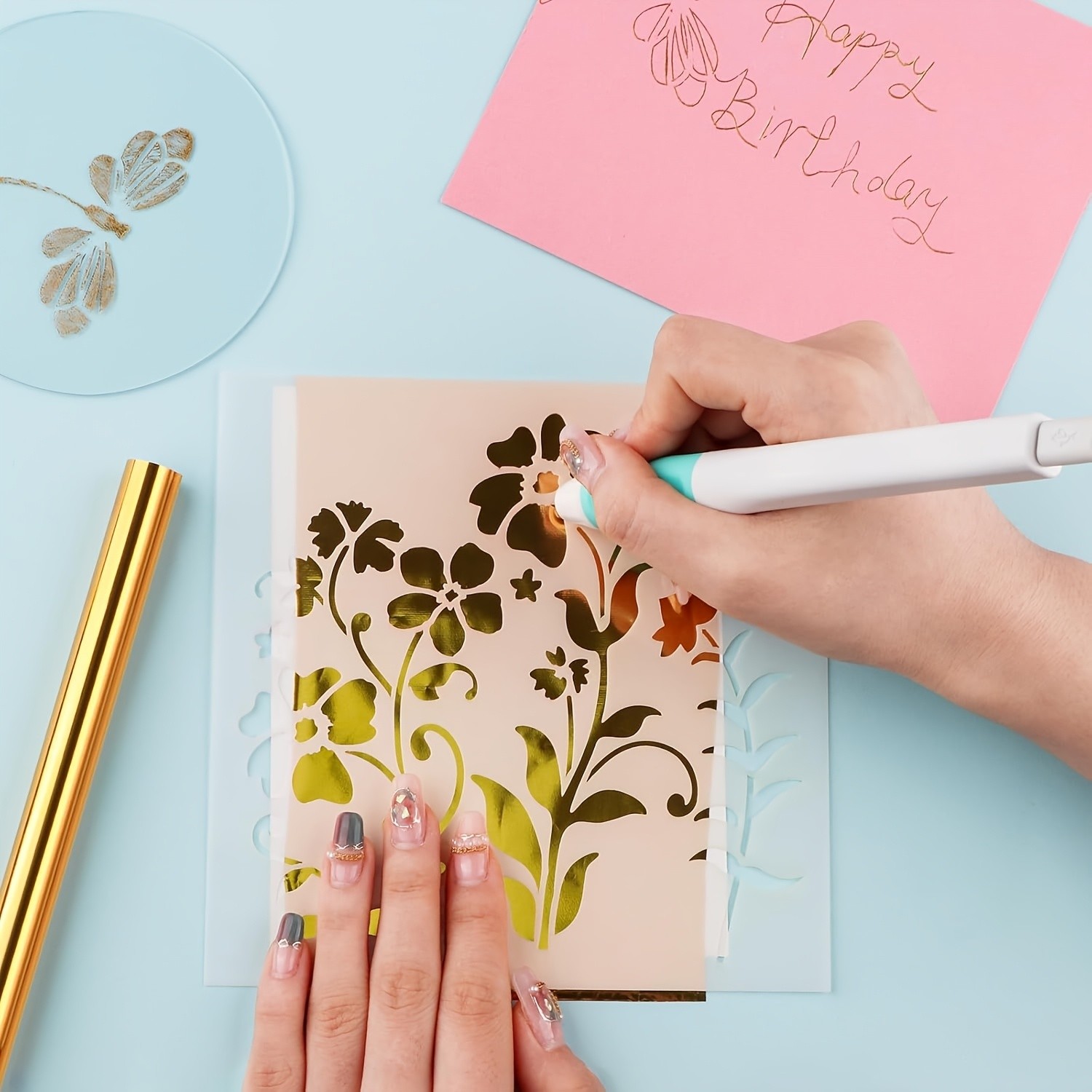 A Set of 50 A4-Sized Metallic Foil Transfer Sheets