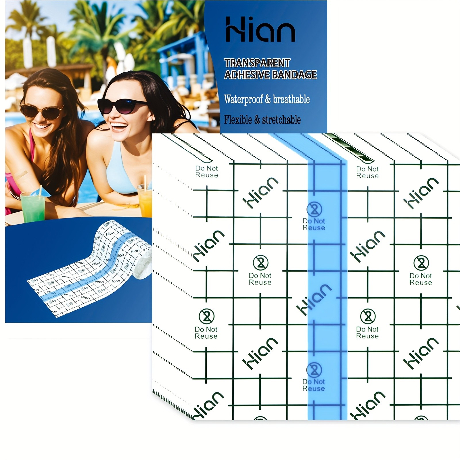 HION 50 Pre-Cut Sheets Waterproof Transparent Film Tattoo Aftercare