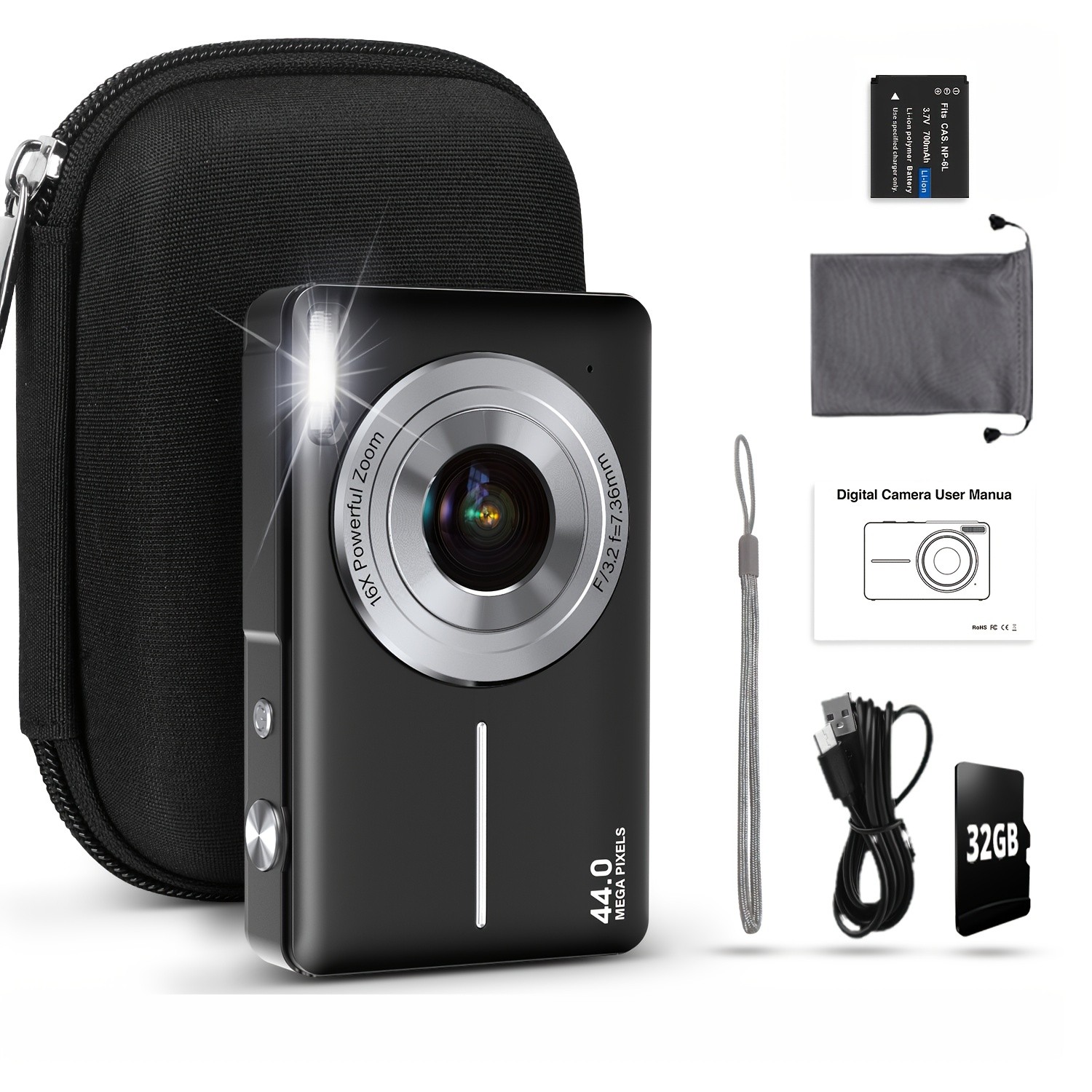 STUOGYUM Mini Camera Retro Digital Camera