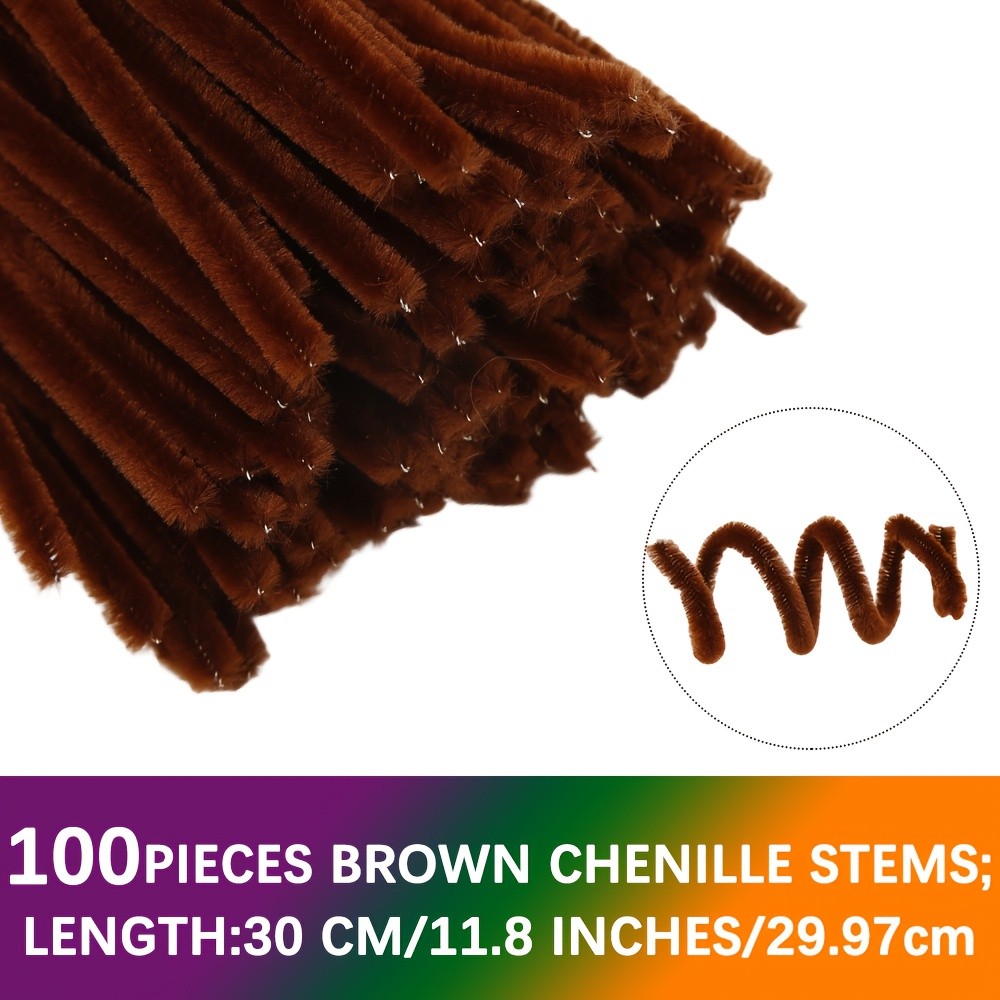 300pcs Christmas Brown Pipe Cleaners Set