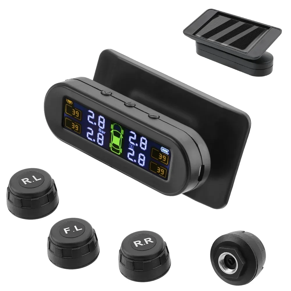 Wireless solar tire pressure detection