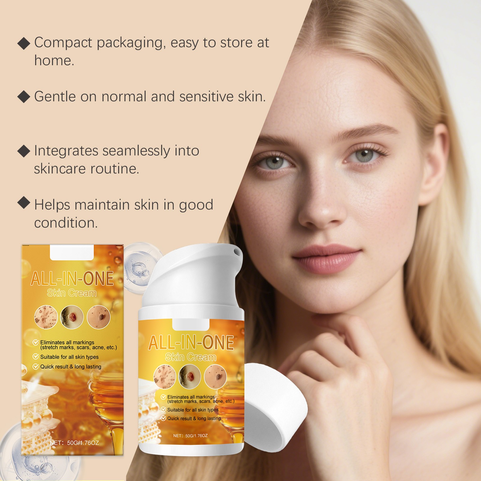 All-In-One Skin Cream – Eliminate Scars, Stretch Marks, and Acne