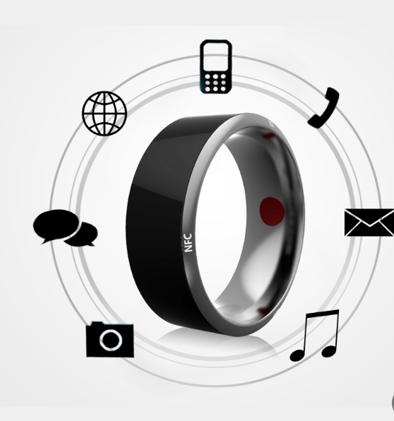 Smart Ring Wearable Device Multifunctional Black High-tech