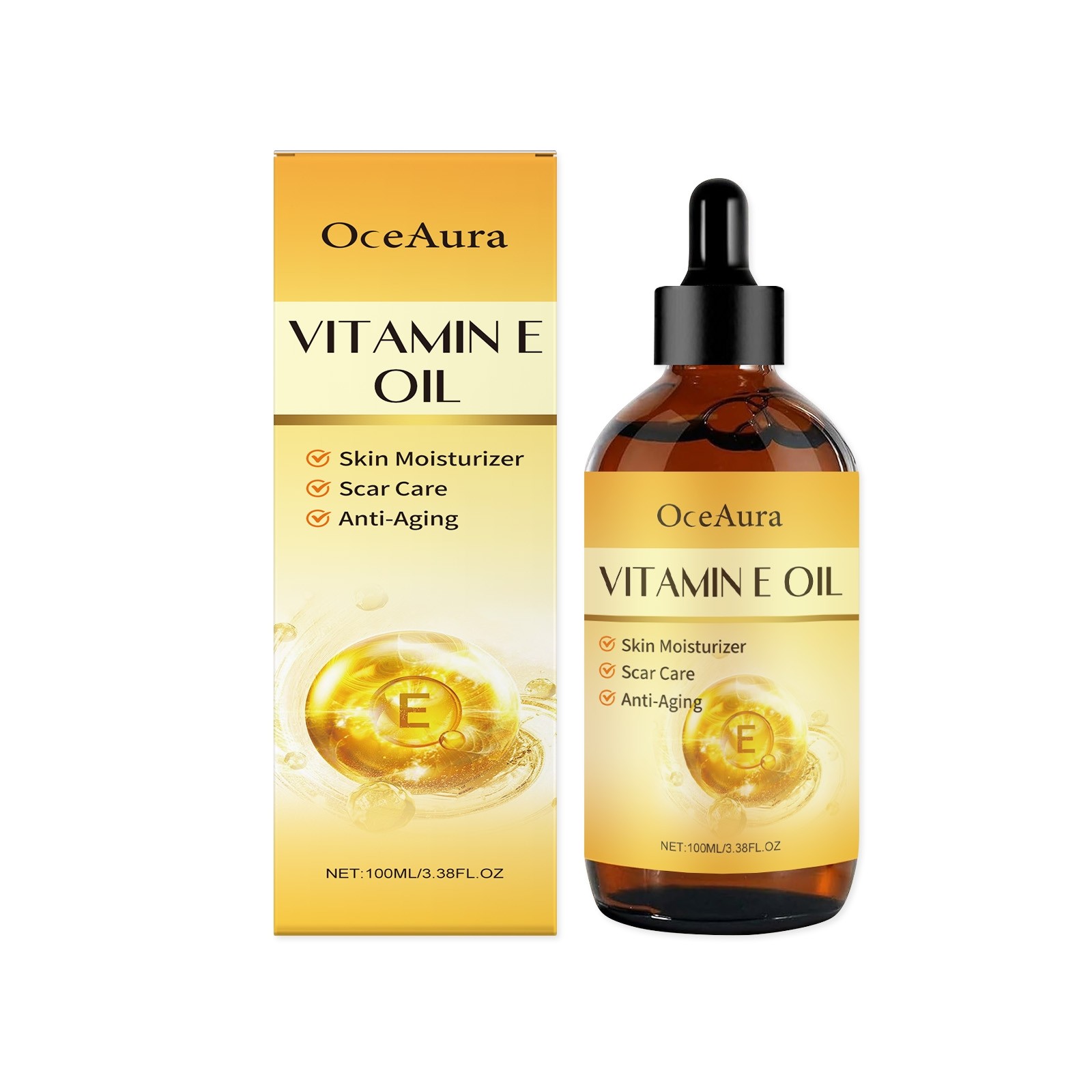 Oceaura Vitamin E Oil – Skin Moisturizer, Scar Care & Anti‑Aging Treatment