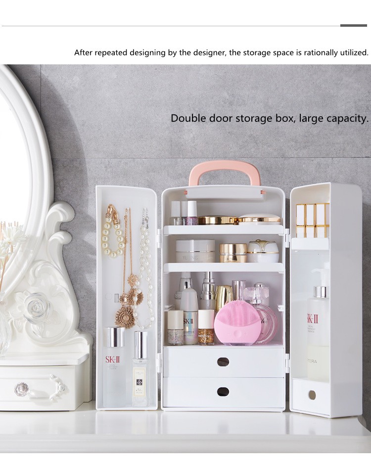 Skincare Finishing Box – Double Door Storage Organizer