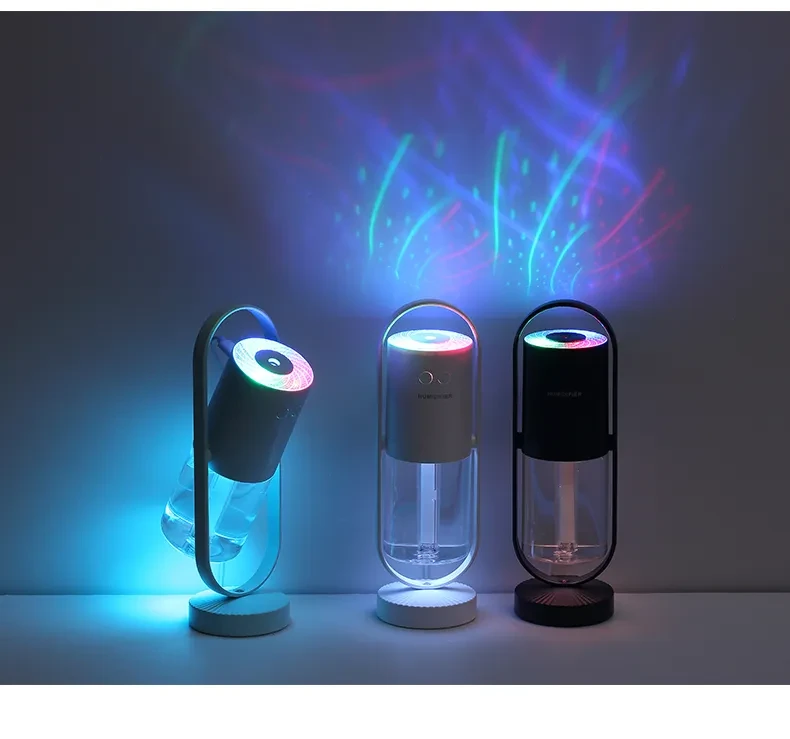 200ml Portable Colorful Light Humidifier USB Rechargeable Car Humidifier
