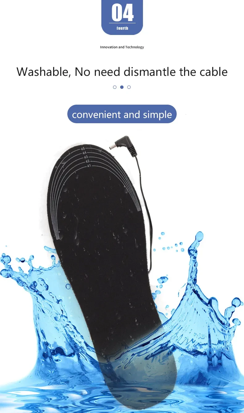 USB Heated Shoes Insoles Can Be Cut Winter Warm Heating Insoles Pad Feet For Boots Sneaker Shoes
