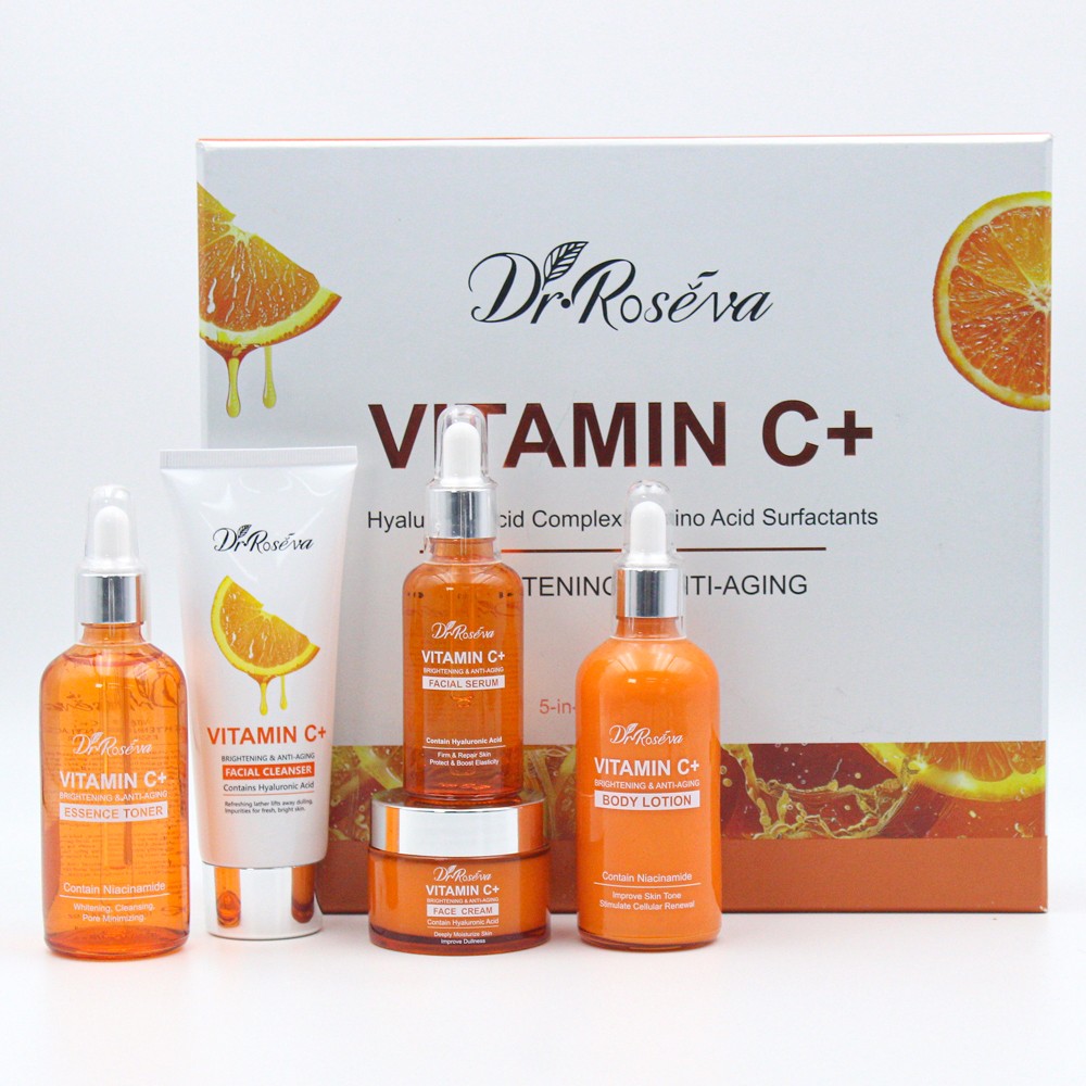Dr. Roseva Vitamin C+ Skincare Set – Complete Brightening and Anti-Aging Routine