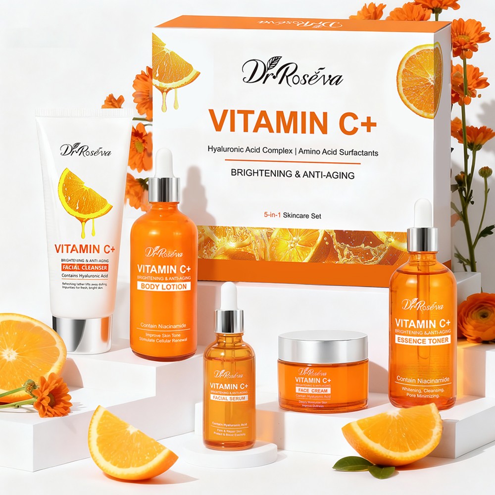 Dr. Roseva Vitamin C+ Skincare Set – Complete Brightening and Anti-Aging Routine