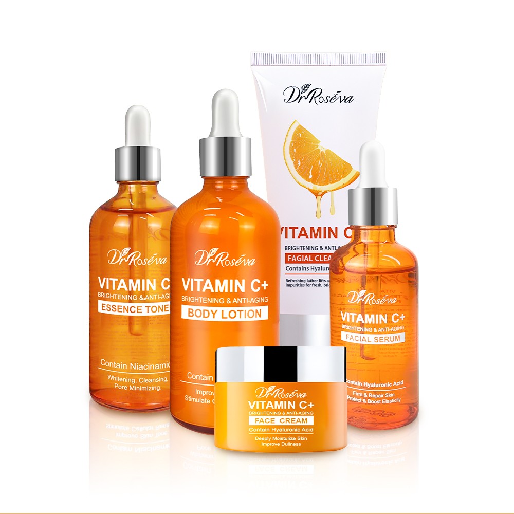 Dr. Roseva Vitamin C+ Skincare Set – Complete Brightening and Anti-Aging Routine