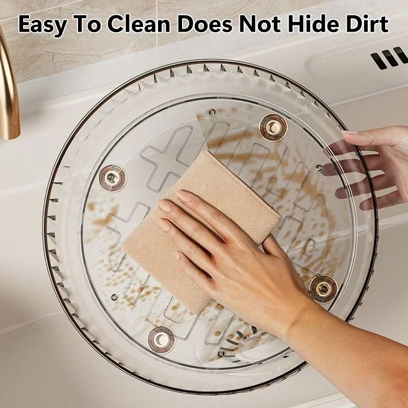 Rotating Cosmetic Organizer – Light Luxury Transparent Makeup & Perfume Storage Tray