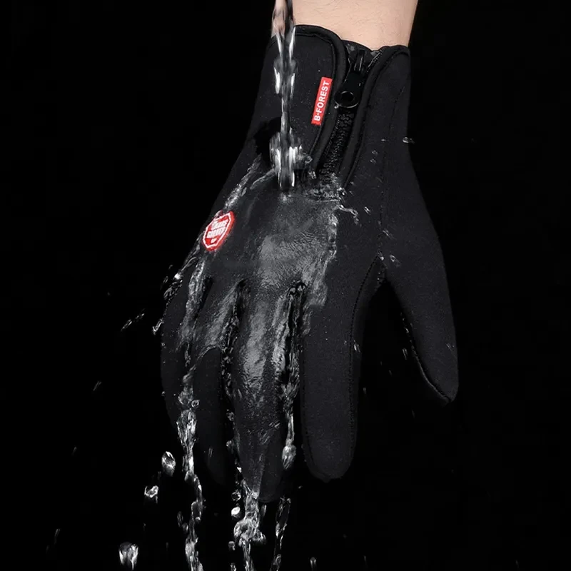 Anti-Slip Waterproof Thermal Winter Gloves For Men And Women, Windproof Cold Weather Motorcycle Riding Bicycle Cycling Hiking Gloves Touch Screen Anti-Slip Winter Sport Outdoor Gloves