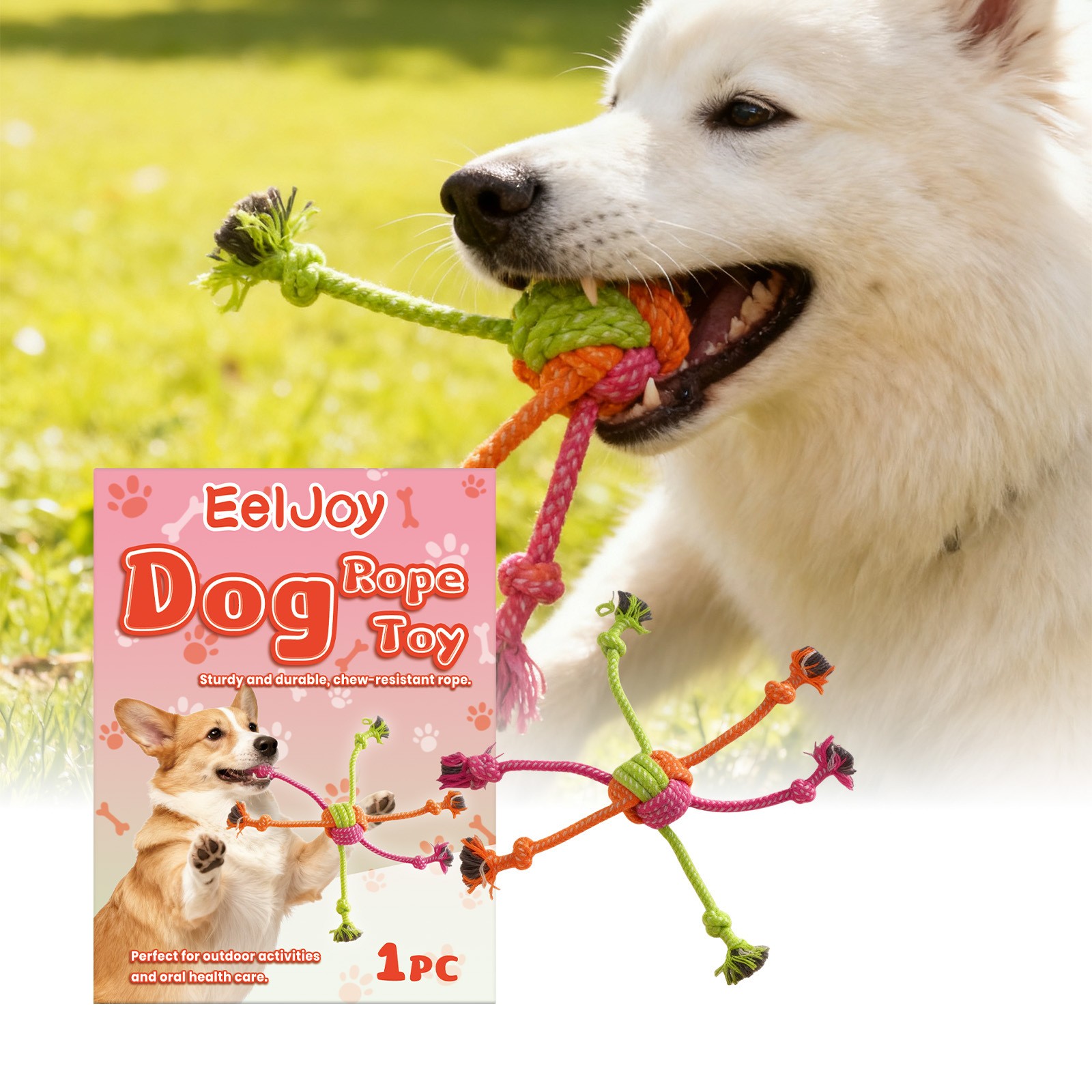 EelJoy Dog Rope Toy – Sturdy, Durable, and Chew-Resistant