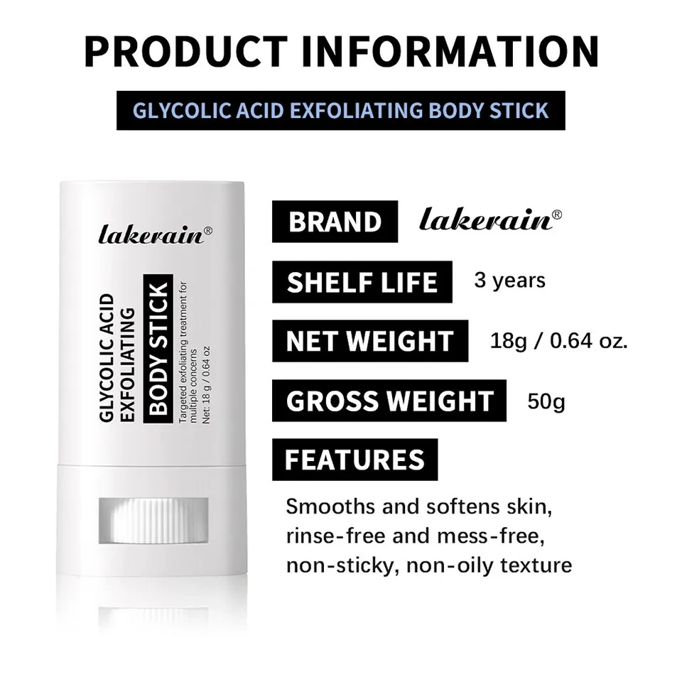 Lakerain Glycolic Acid Exfoliating Body Stick