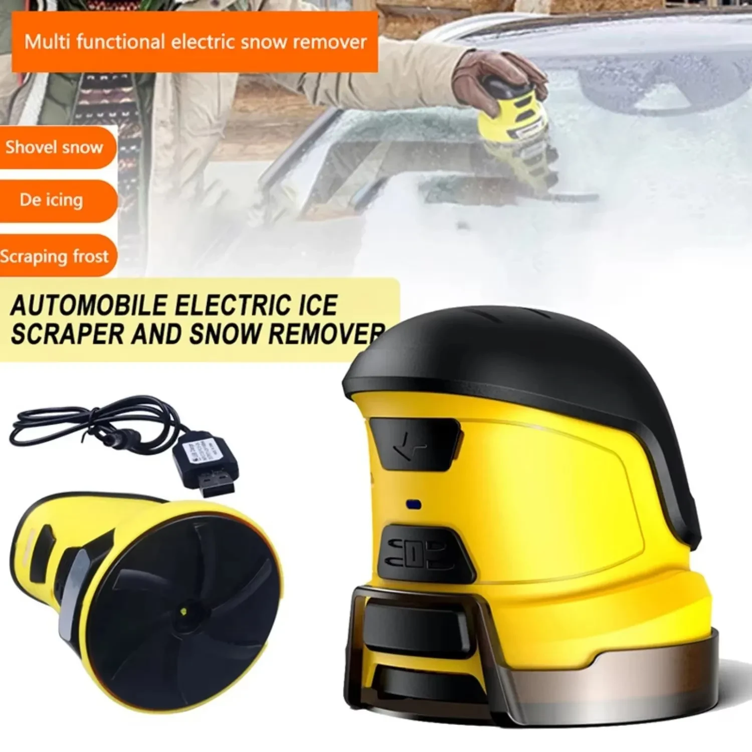 Cordless Snow Scraper With Battery Life Durable Electric Ice Scraper Portable Window For Auto Deicing