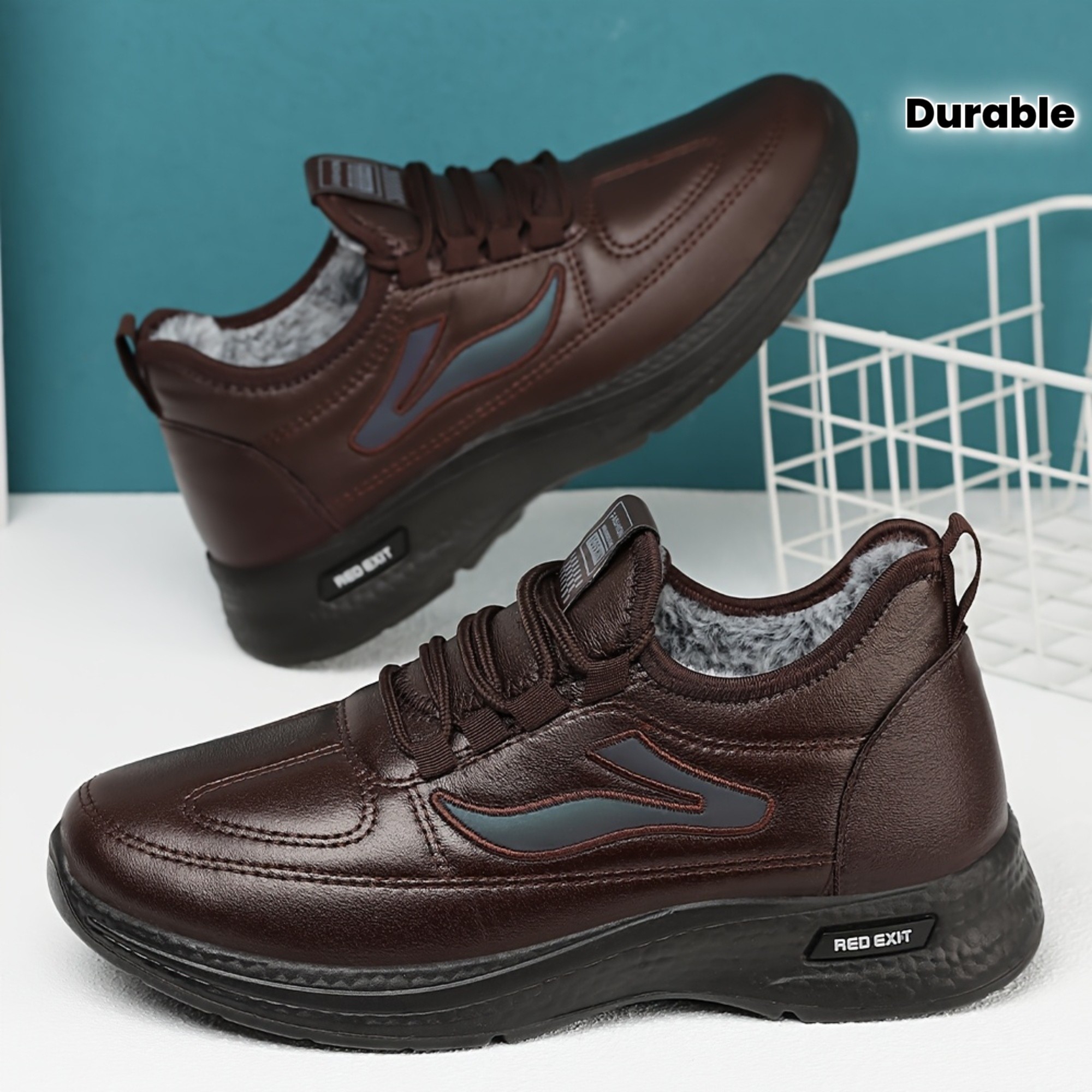 FKO Men's Slip-On Winter Snow Boots