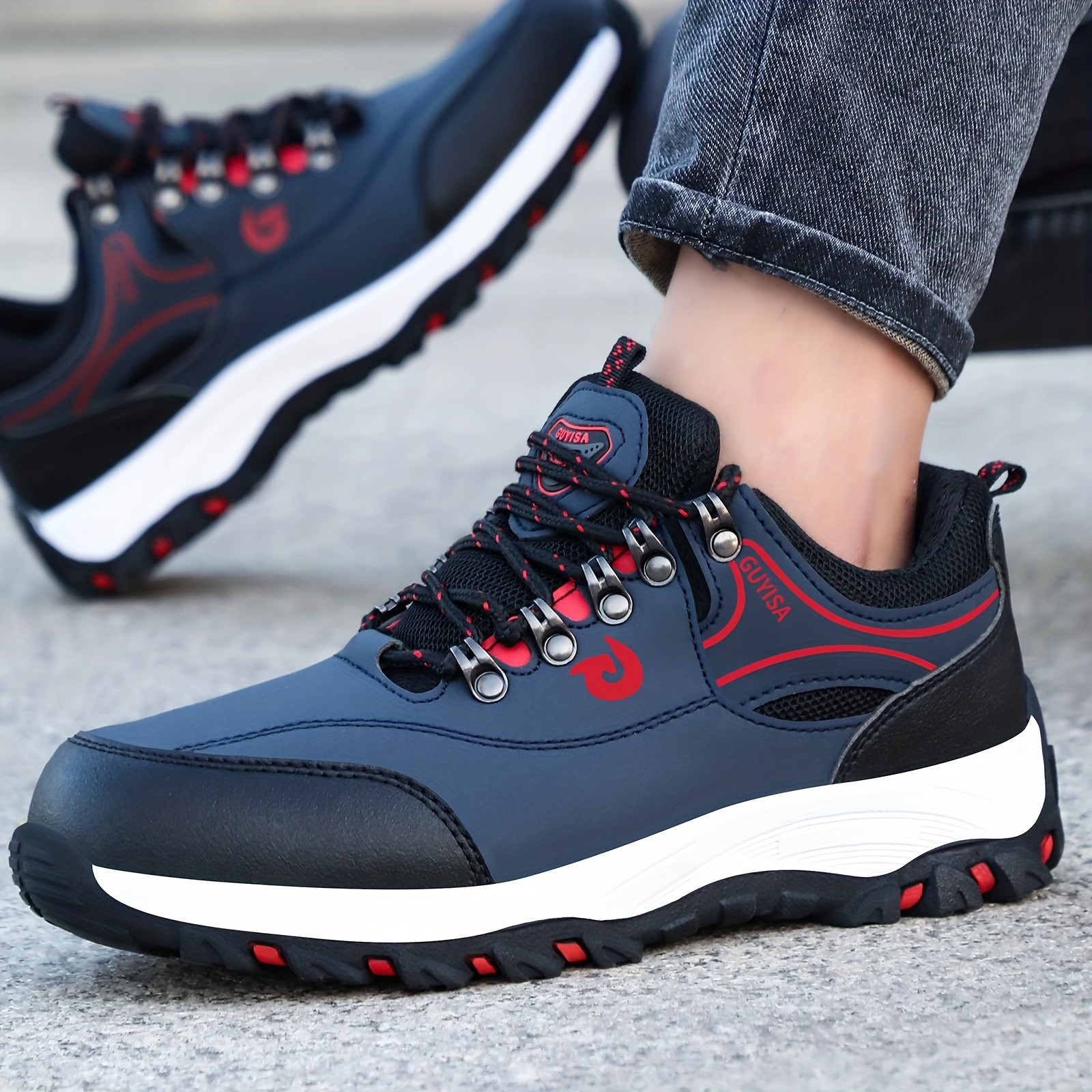 GUYISA Men's Protective Shoes with Steel Toes