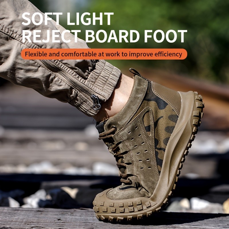 DINGGU Men’s Heavy-Duty Steel Toe Safety Shoes