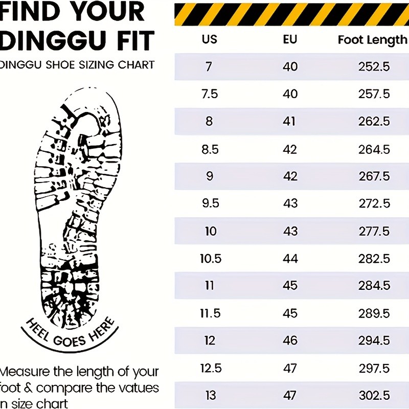 DINGGU Men’s Heavy-Duty Steel Toe Safety Shoes