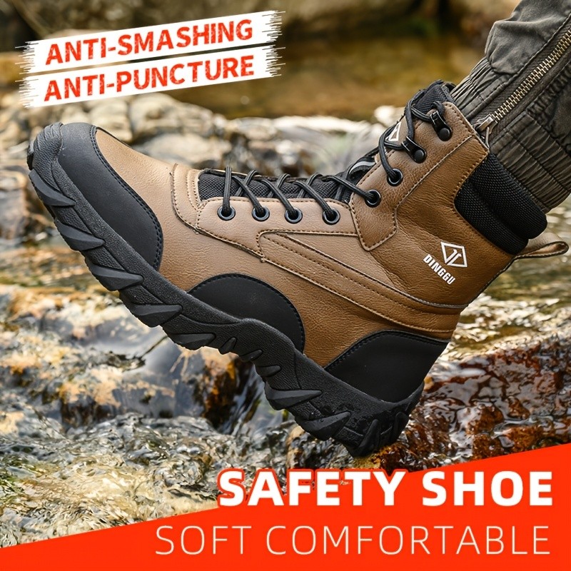 DINGGU Men's Lightweight and Comfortable Work Boots