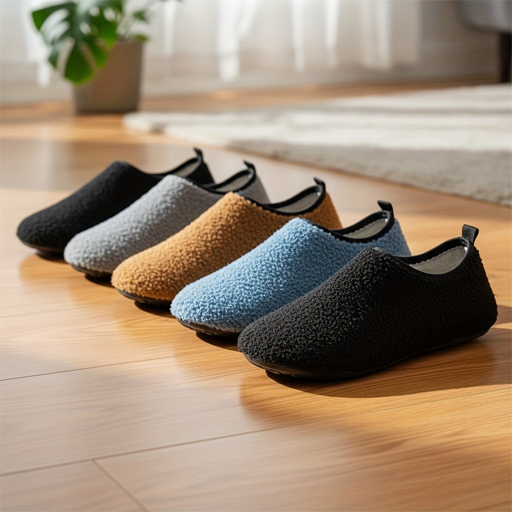LEISFIT Men's & Women's Slip-On House Shoes
