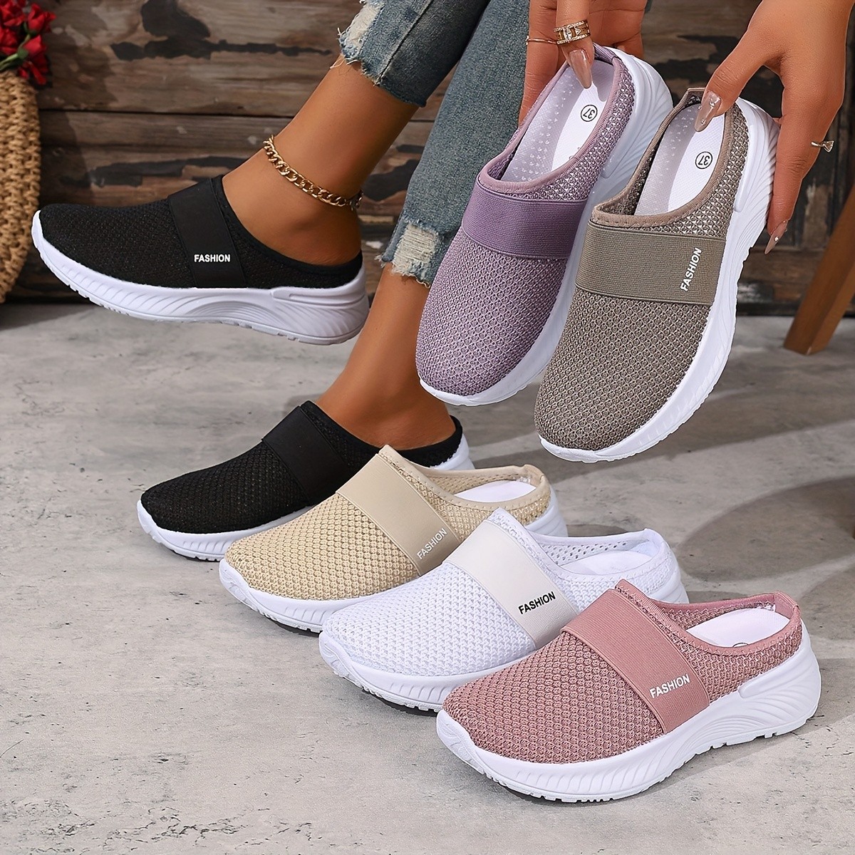 ZOSIVC Women's Slip-On Casual Sneakers