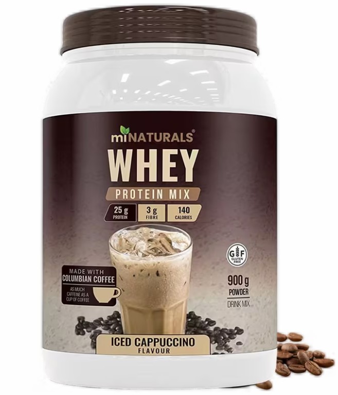 Whey Pure Isolate High Protein Drink Mix Powder, For Shakes - Iced Cappuccino Coffee (900g)