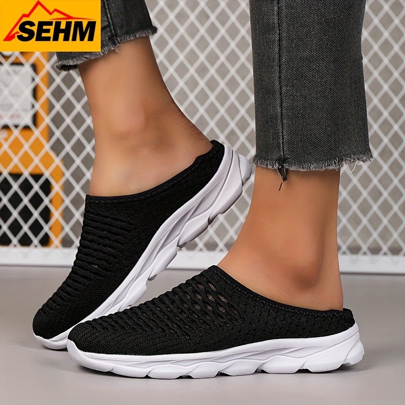 SEHM Women's Lightweight Comfortable Breathable Knit Slippers