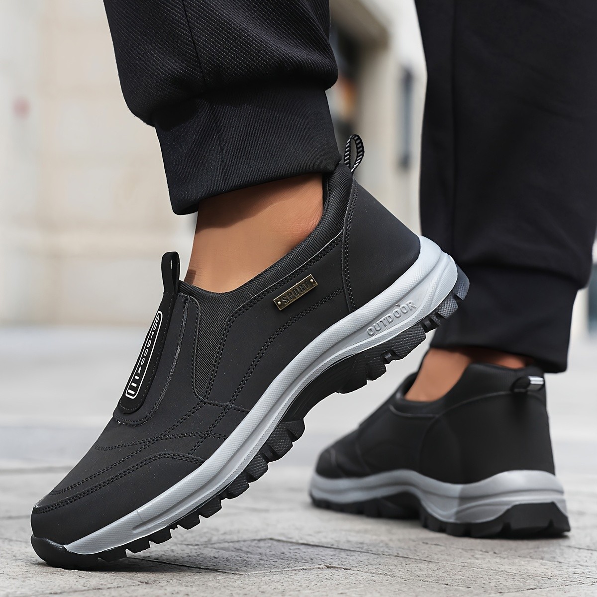 SEHM Men's Slip-On Shoes – Lightweight Slip-Ons with Cushioned MD Outsole