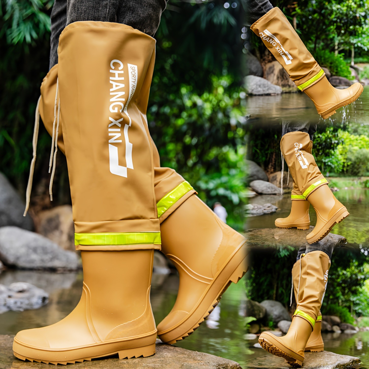 DTLCPX Men’s Waterproof High-Top Rain Boots