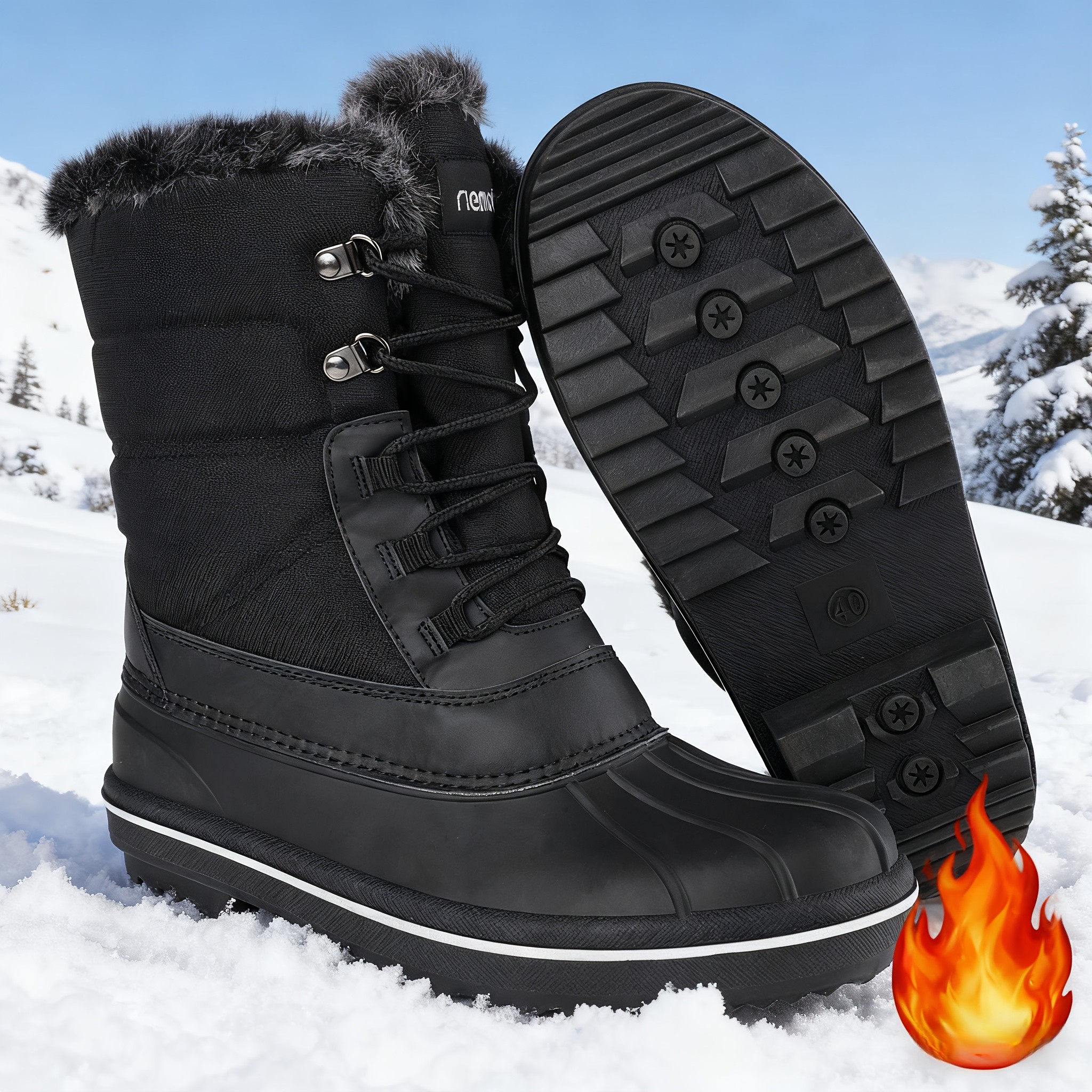 RIEMOT Women's Winter Snow Boots