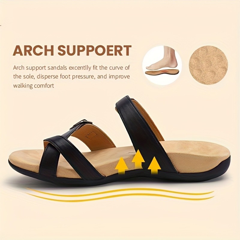 ATHLEFIT Women’s Wide Width Adjustable Comfort Flip Flops