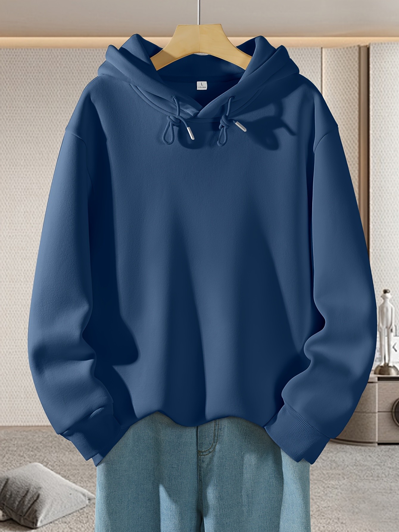 JEANSWEST Men’s Solid Color Hooded Sweatshirt