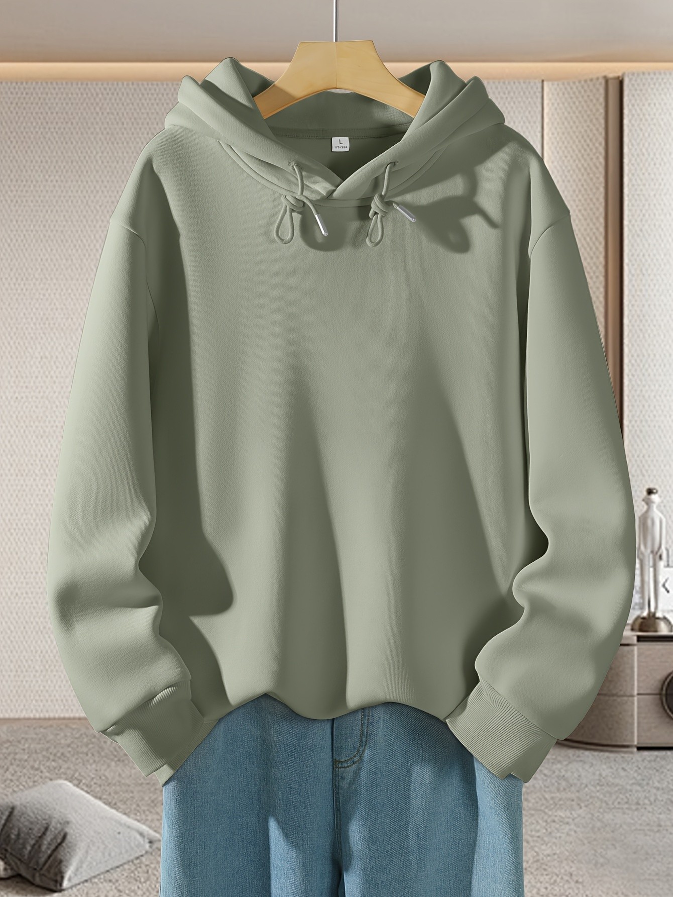 JEANSWEST Men’s Solid Color Hooded Sweatshirt