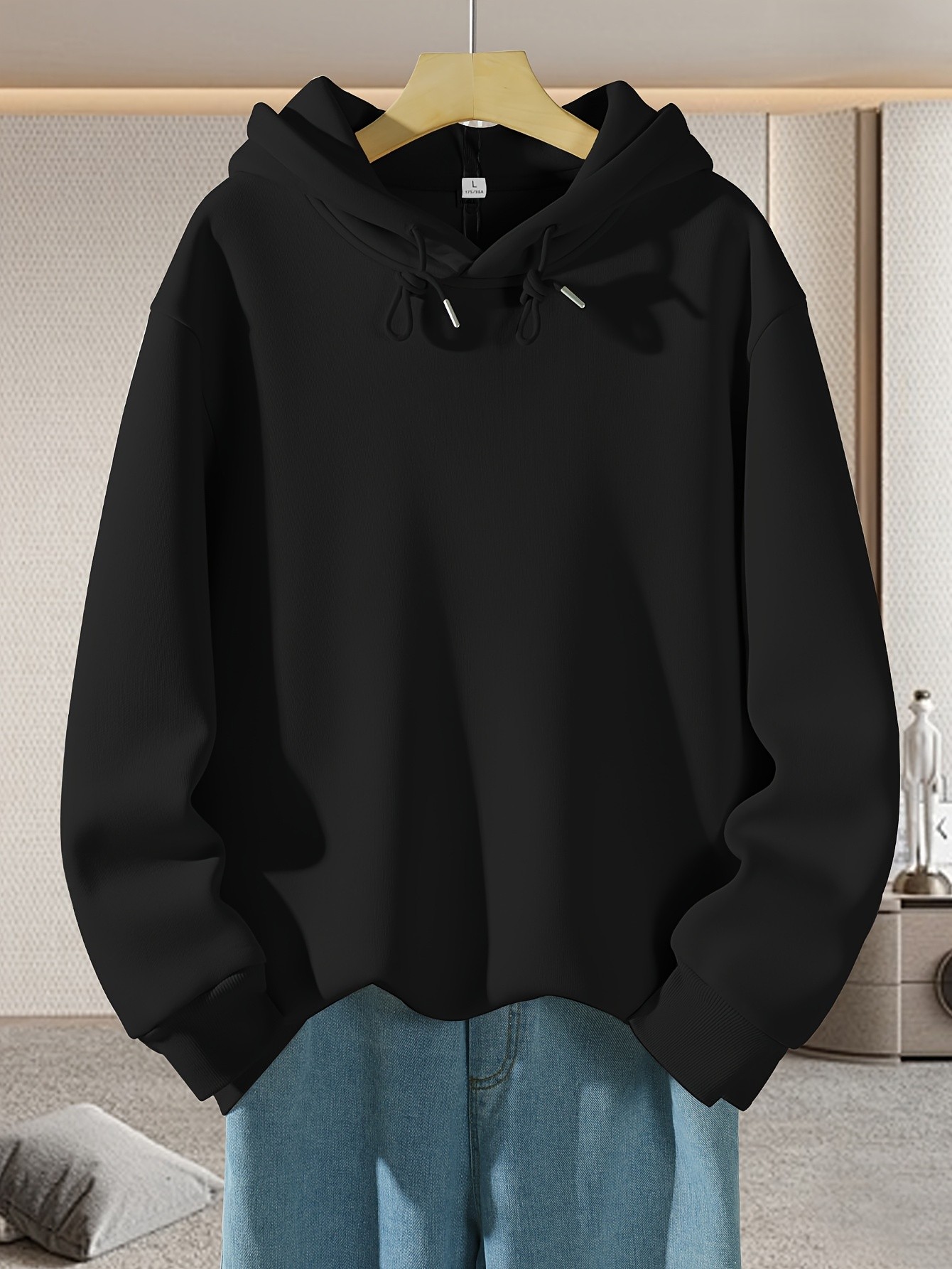 JEANSWEST Men’s Solid Color Hooded Sweatshirt